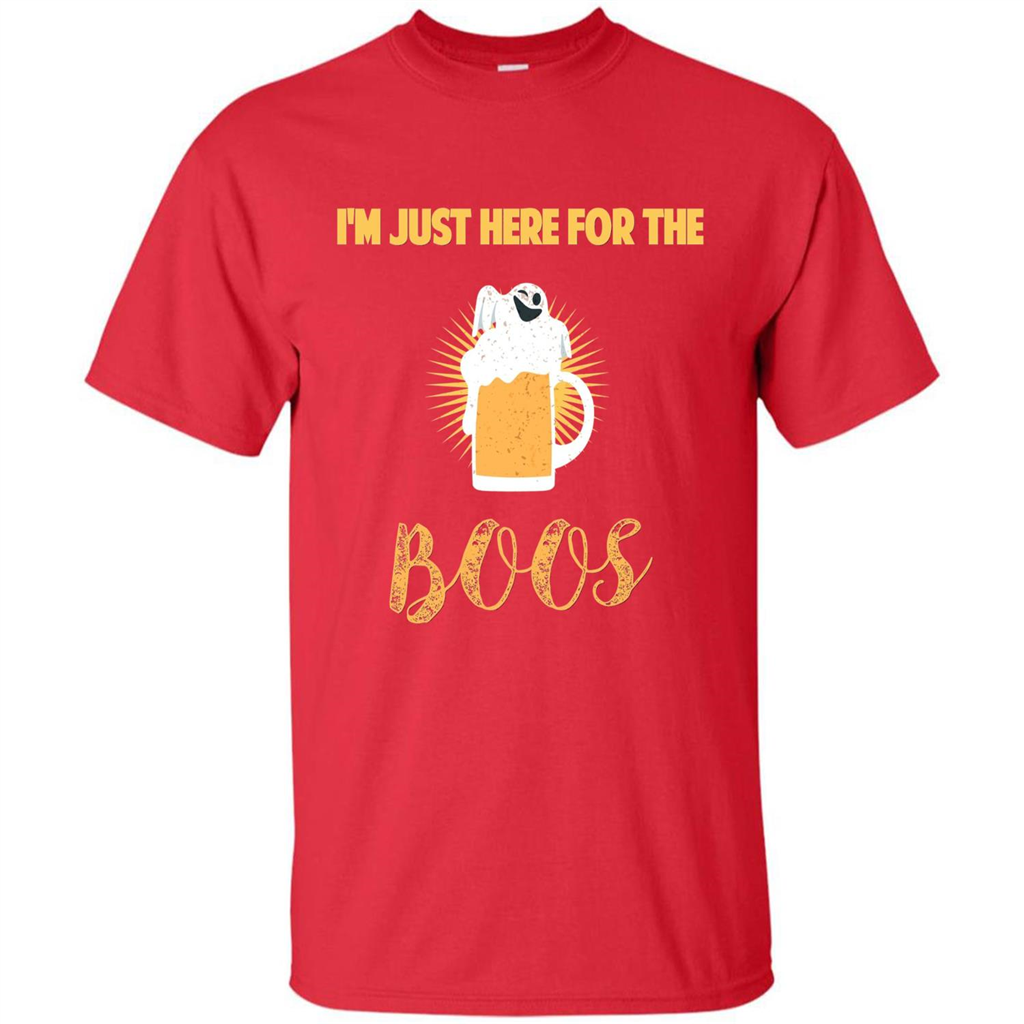 Im Just Here for Boos Funny Halloween T-shirt Red