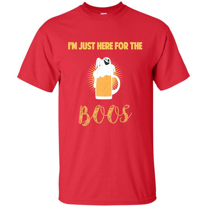 Im Just Here for Boos Funny Halloween T-shirt Red