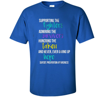 Vintage Suicide Prevention Awareness T-Shirt Distressed shirt Royal