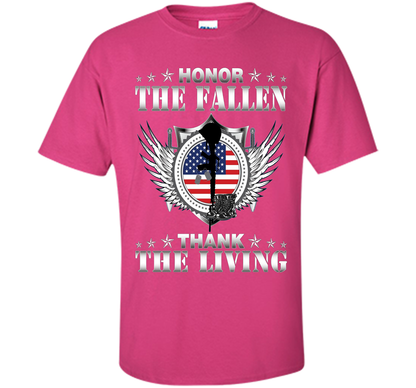 Honor The Fallen Thank The Living T-Shirt Memorial's Day t-shirt Heliconia