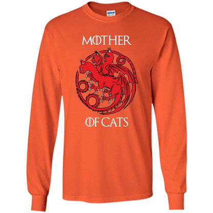 Cat Lovers T-shirt Mother of Cats Orange