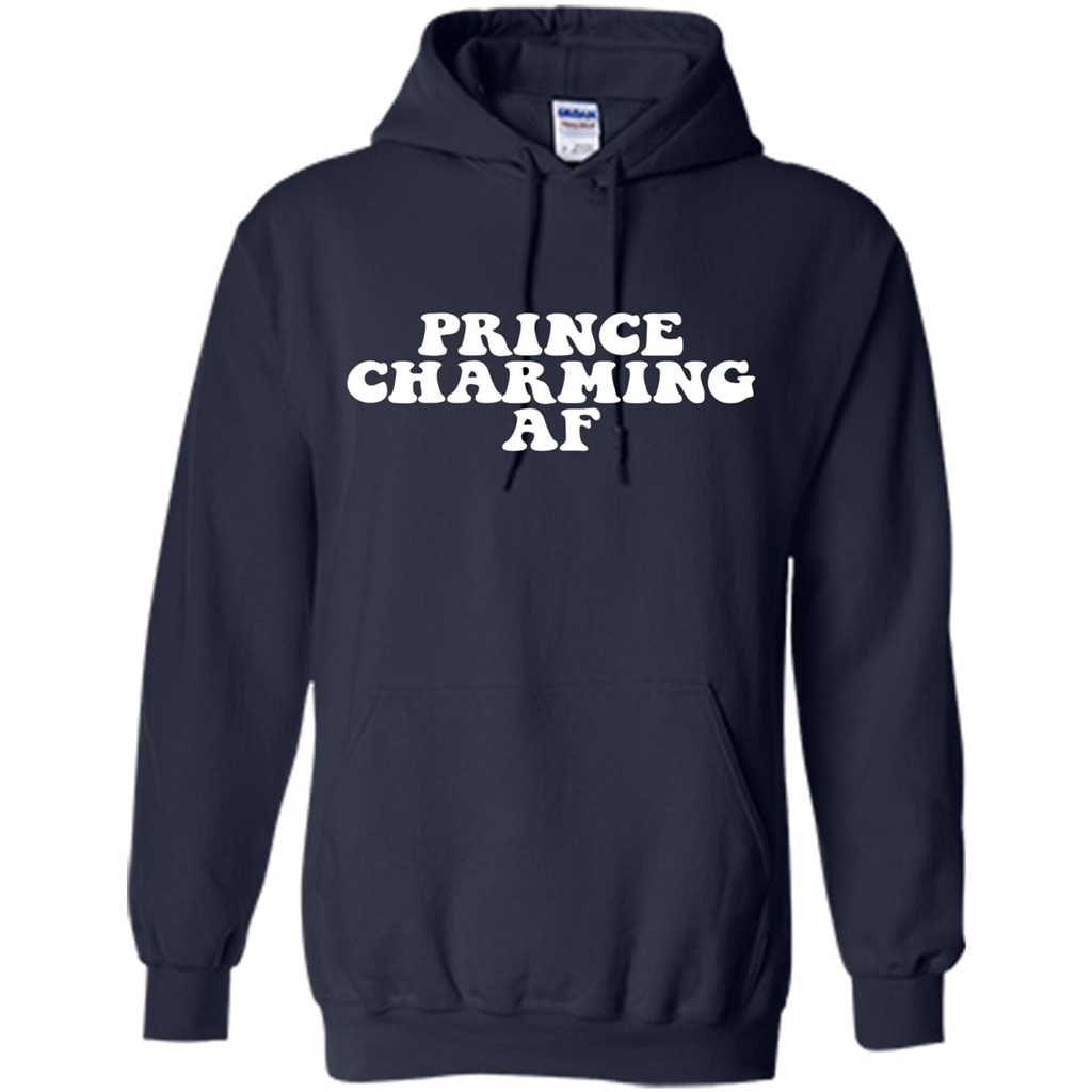 Prince Charming AF T-shirt Fairy Tale Hero Charmer Pun T-shirt Navy