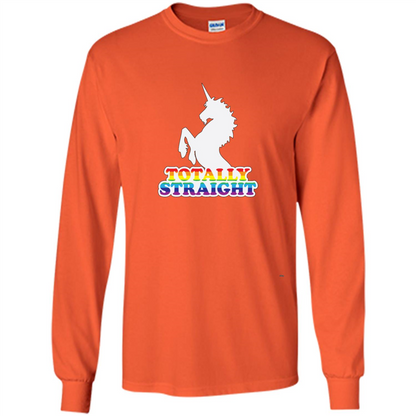 Totally Straight Unicorn T-shirt Orange