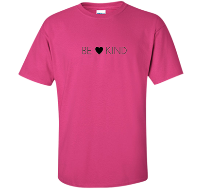BE KIND positive message t-shirt for men, women and youth cool shirt Heliconia