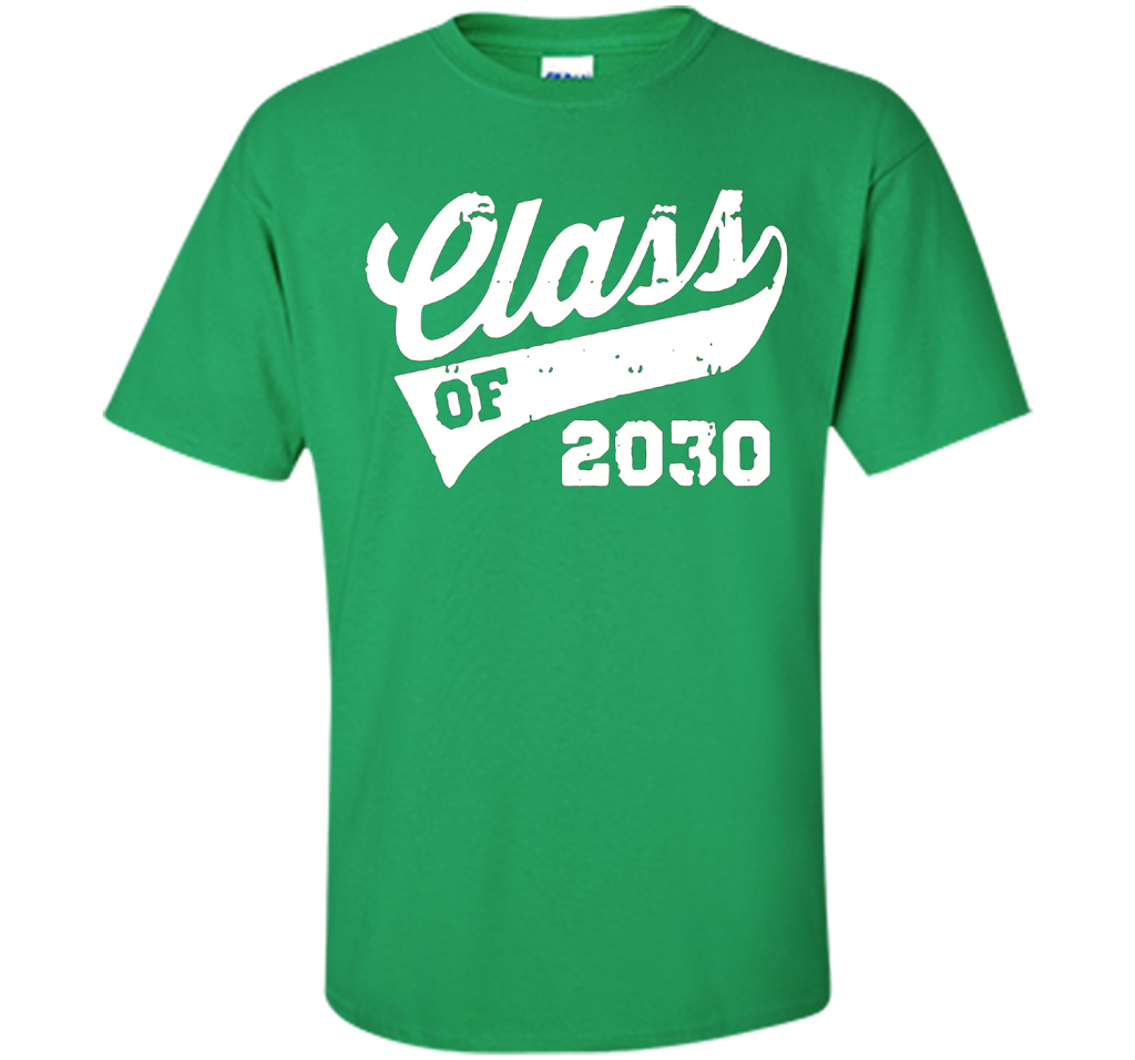 Kindergarten T-shirt Class Of 2030 Kindergarten Style T-shirt Irish Green