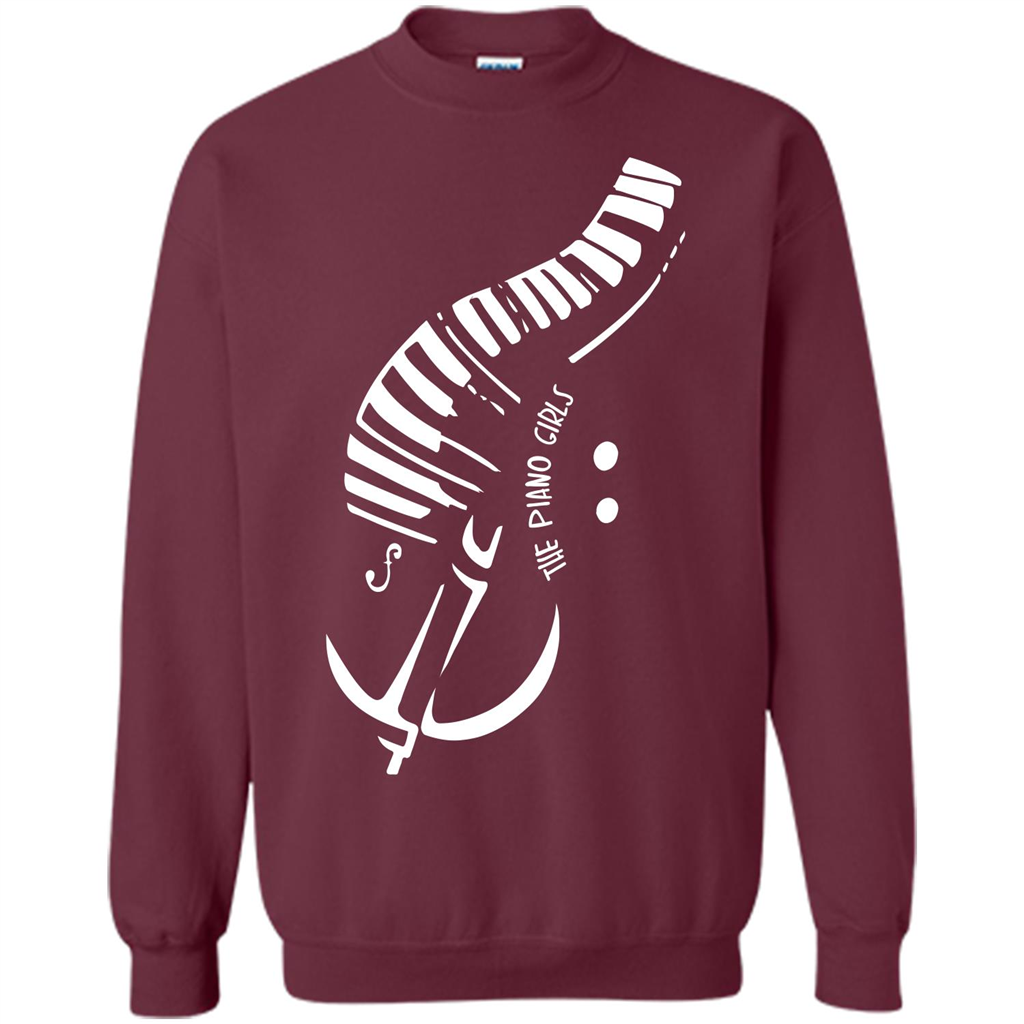 Pianist T-shirt The Piano Girls T-shirt Maroon