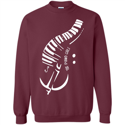 Pianist T-shirt The Piano Girls T-shirt Maroon