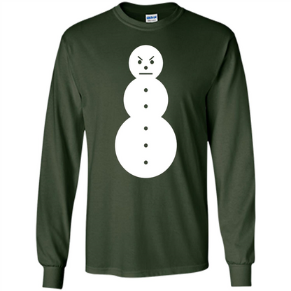Christmas T-shirt Angry Snowman T Shirt Forest Green