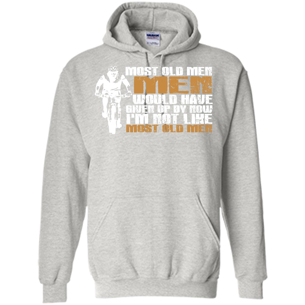Bicycle Man T-shirt Most Old Men Would Have Given Up By Now I'm Not Like Most Old Men Ash