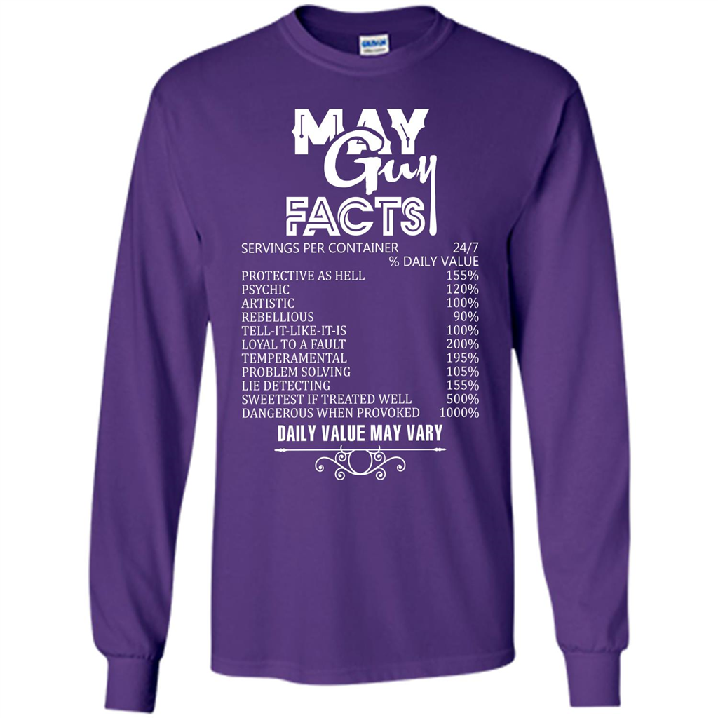 May Guy Facts T-shirt Purple