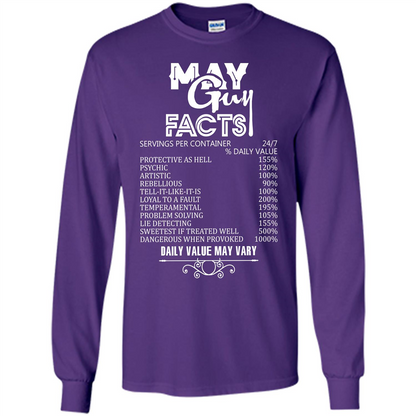 May Guy Facts T-shirt Purple