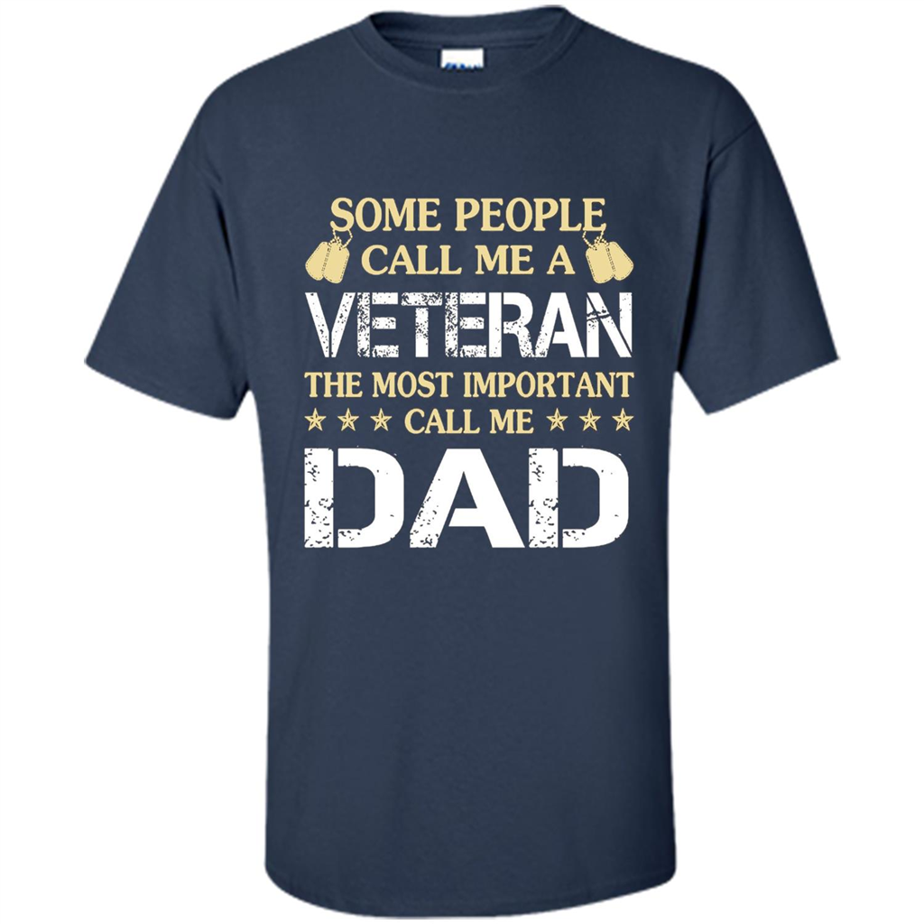 Fathers Day T-shirt The Most Important Call Me Dad Navy