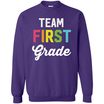 Team 1st First Grade Teacher T-shirt Orange