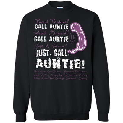 Aunt T-shirt Parent Problems Call Auntie T-shirt Orange
