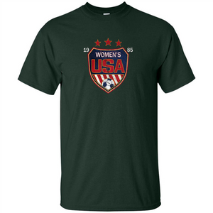 US National Woman's Soccer T-shirt USA Shield 1985 T-shirt