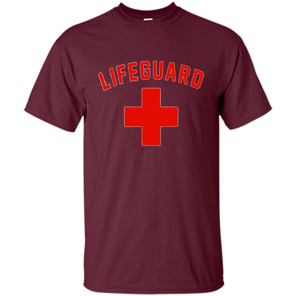 Lifeguard Red And White T-Shirt Maroon