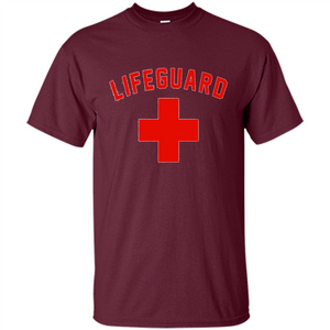 Lifeguard Red And White T-Shirt