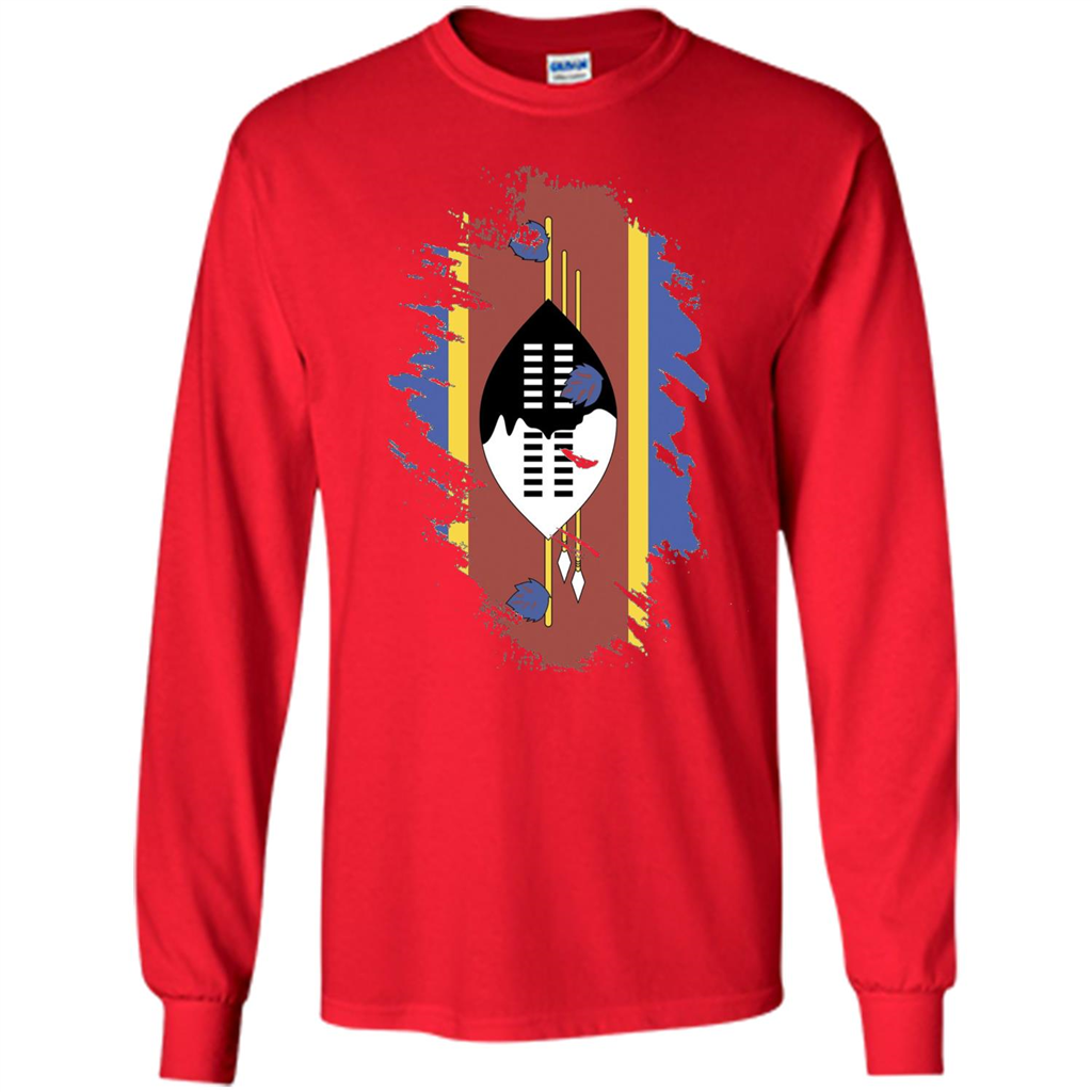 Flag of Swaziland T-shirt National Swaziland T-shirt Red