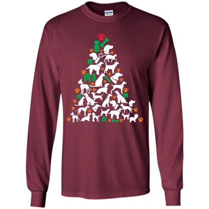 Christmas T-shirt Dog Lover Person Christmas Tree T-shirt