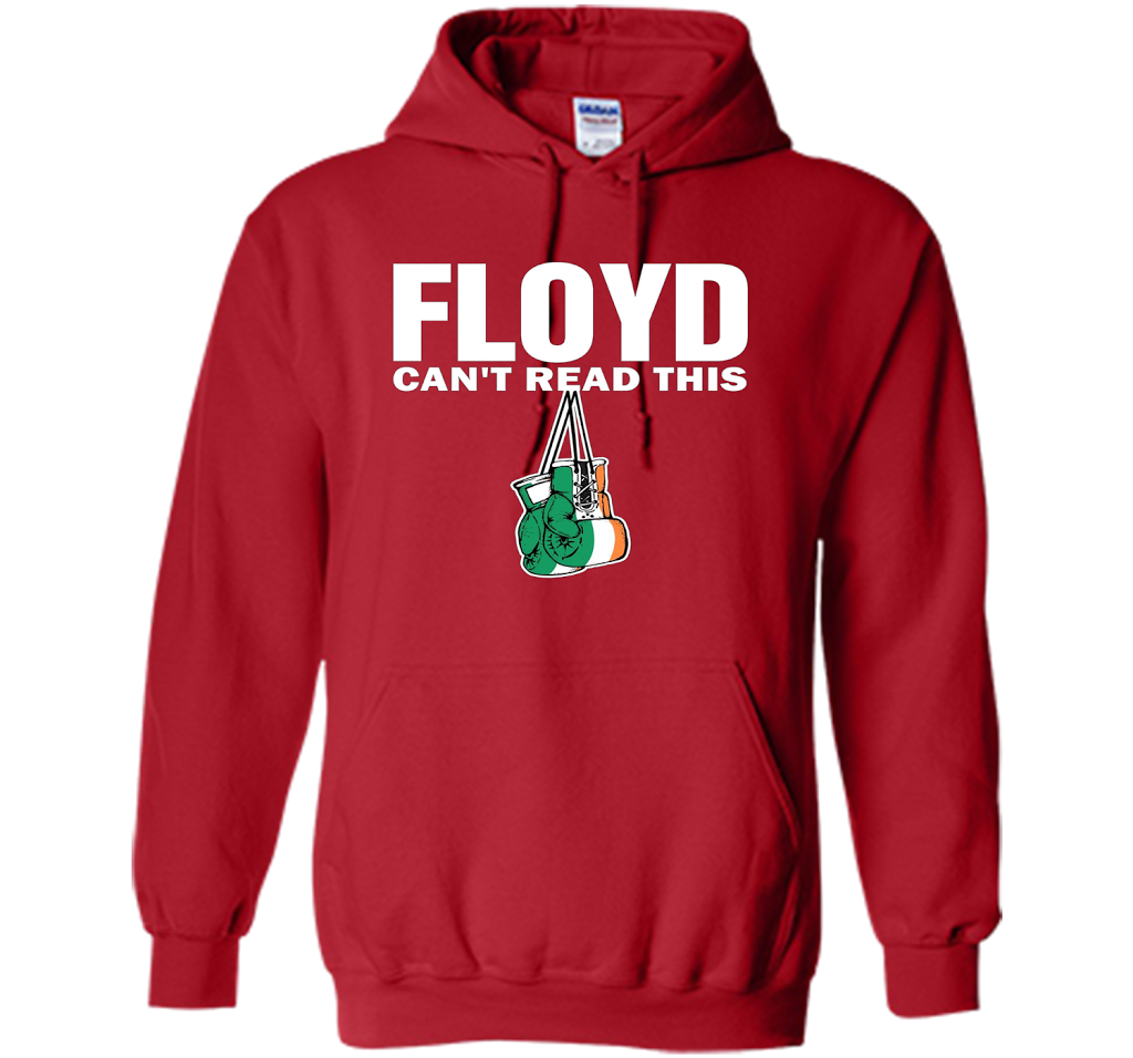 Boxing T-shirt Floyd Can't Read This T-shirt Red