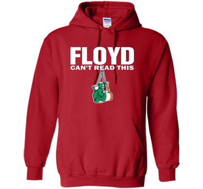 Boxing T-shirt Floyd Can't Read This T-shirt Red