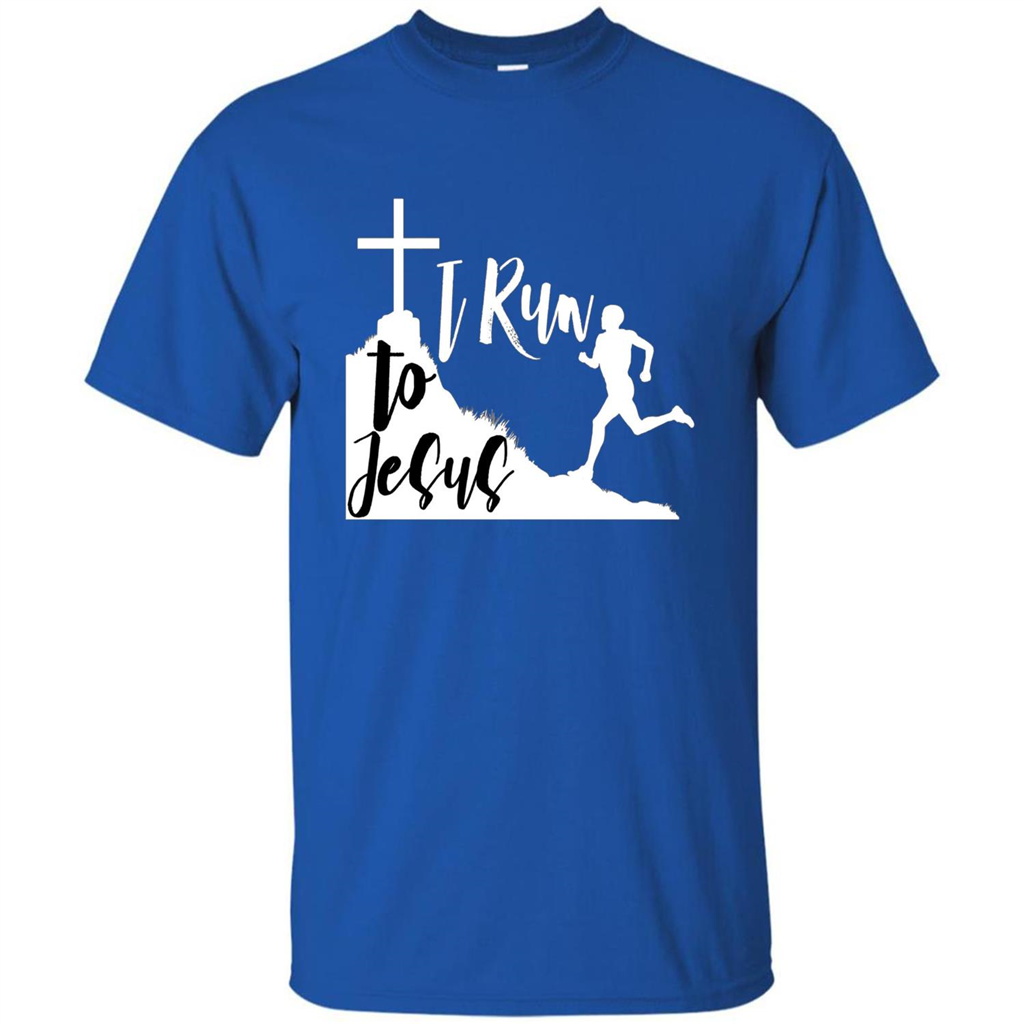 Christian T-shirt I Run To Jesus Royal