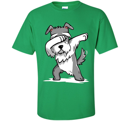 Dog T-shirt Schnauzer Dabbing T-shirt Irish Green