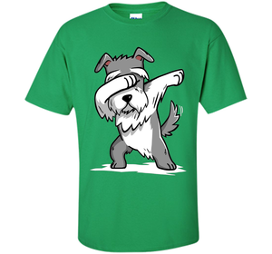 Dog T-shirt Schnauzer Dabbing T-shirt