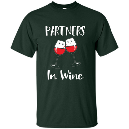 Wine Party T-shirt Partners In Wine T-shirt Forest Green