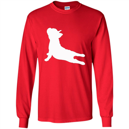 French Bulldog Yoga T-shirt Red