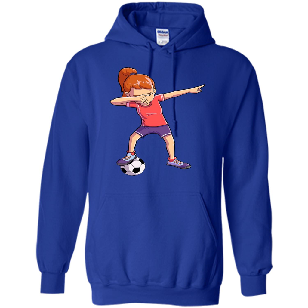 Dabbing Soccer Girl T-shirt Dab Dance T-shirt Royal