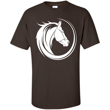 Horse Lover T-shirt Horse Circle Dark Chocolate