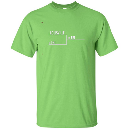 Louisville FBI T-shirt Funny Bracket Louisville FBI Lime
