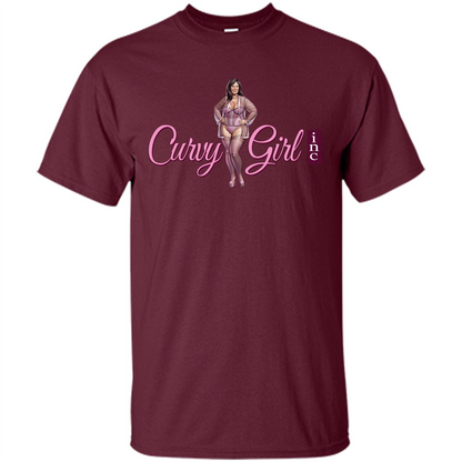 Curvy Girl T-shirt Maroon