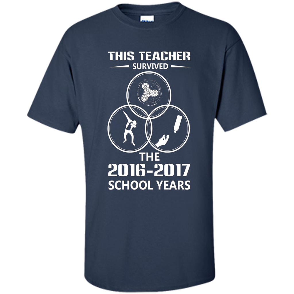 This Teacher Survived The 2016 2017 School Years T-shirt Navy