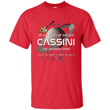 Cassini Spacecraft End Of Mission At Saturn T-Shirt Red