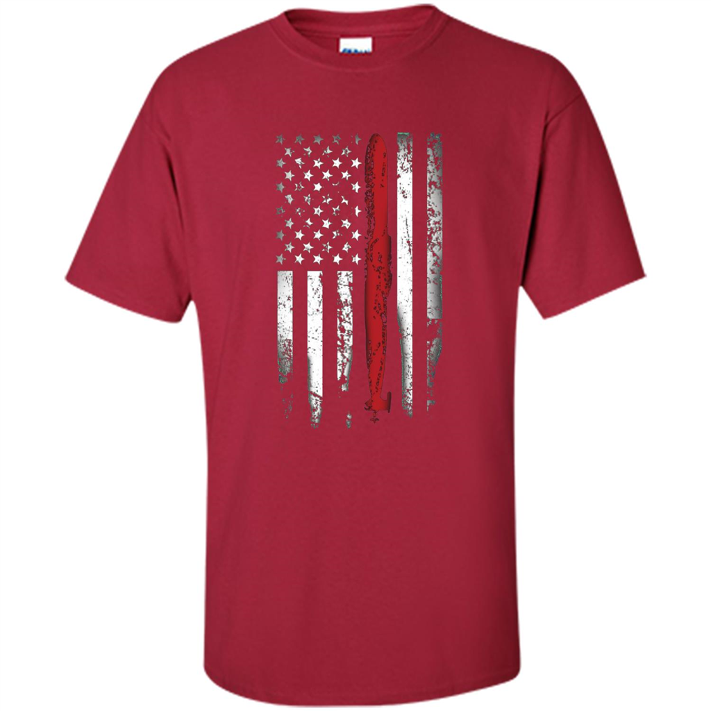 American Flag Shirt Cardinal
