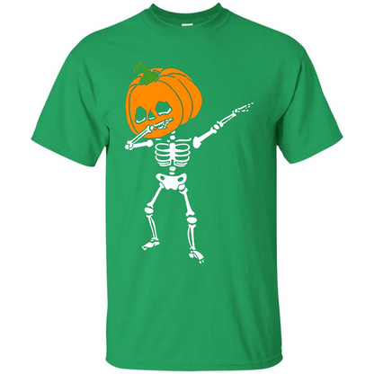 Halloween T-shirt Dabbing Skeleton T-shirt Irish Green