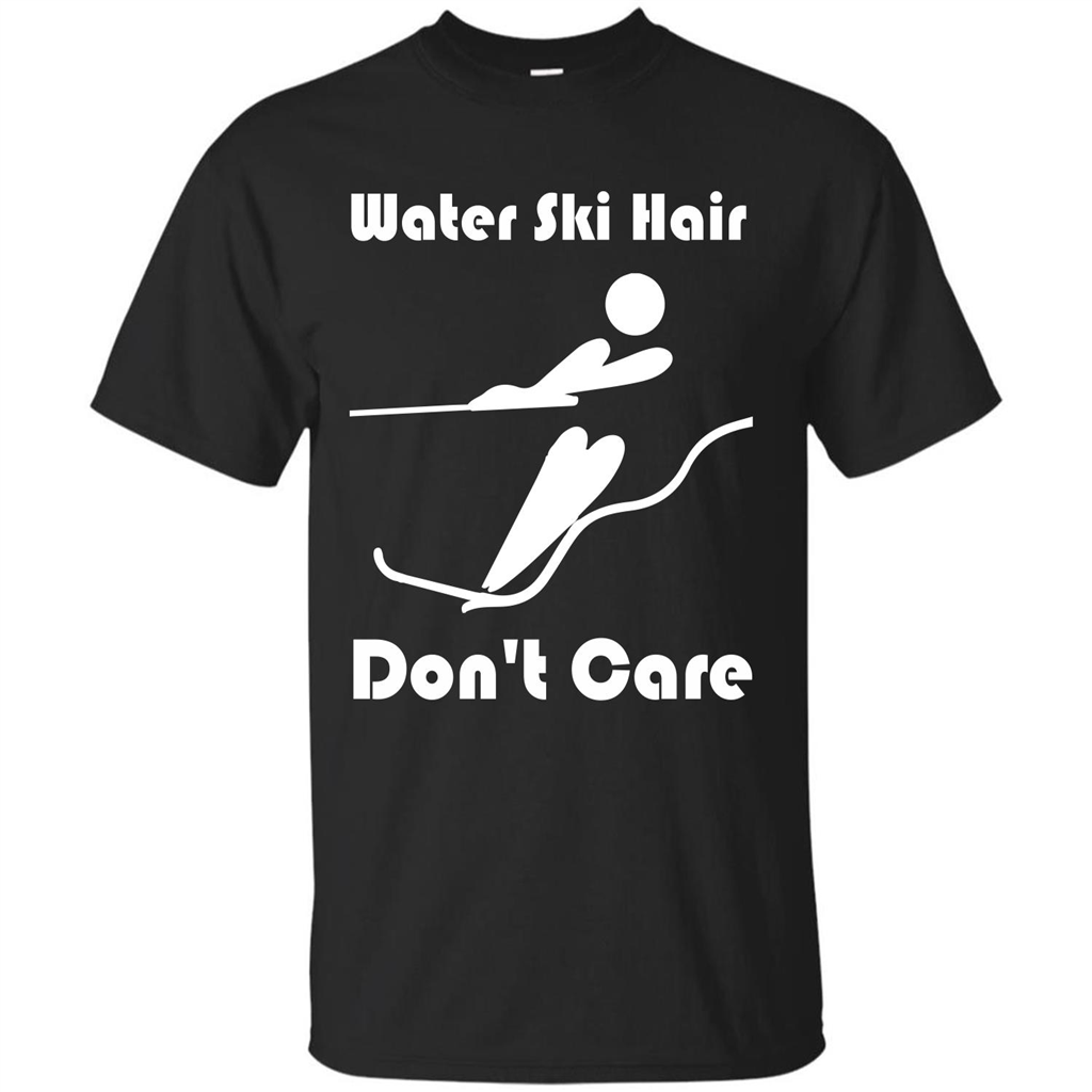 Summer T-shirt Water Ski Hair Don't Care T-shirt Royal