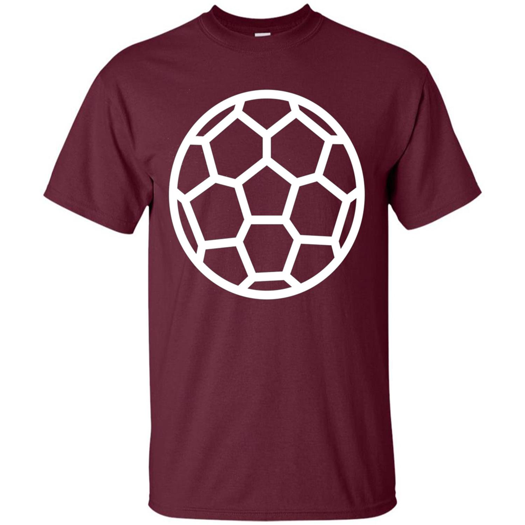 I Love American Soccer Ball Modern Sport T-shirt Maroon
