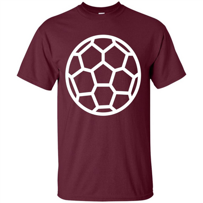 I Love American Soccer Ball Modern Sport T-shirt Maroon