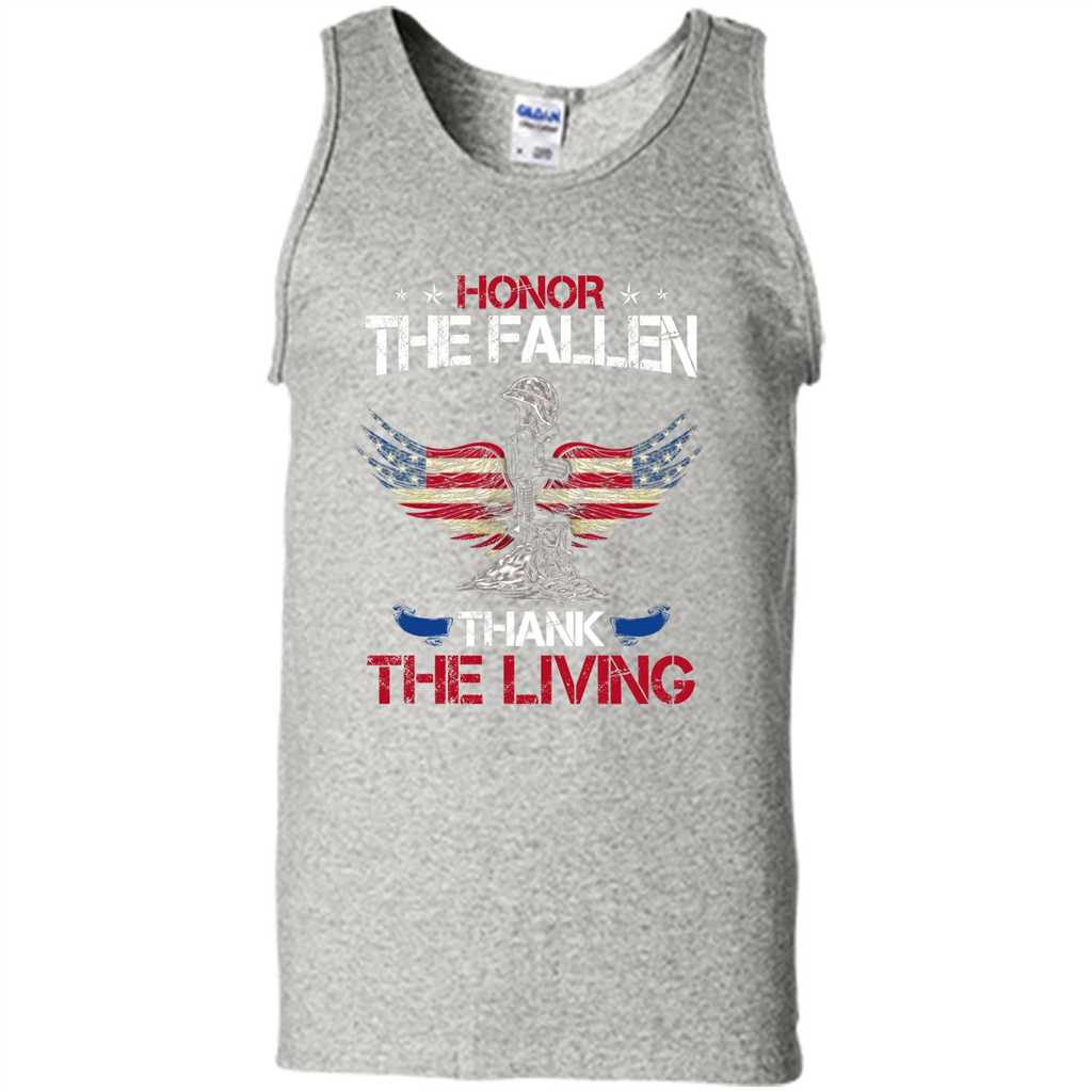 Military T-shirt Honor The Fallen Thank The Living Ash
