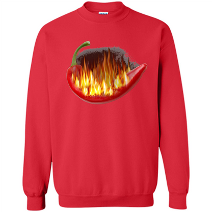 Hot Pepper On Fire T-shirt Red