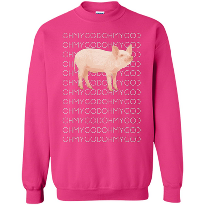 Oh My God Pig T-shirt Cute Pig T-shirt Heliconia