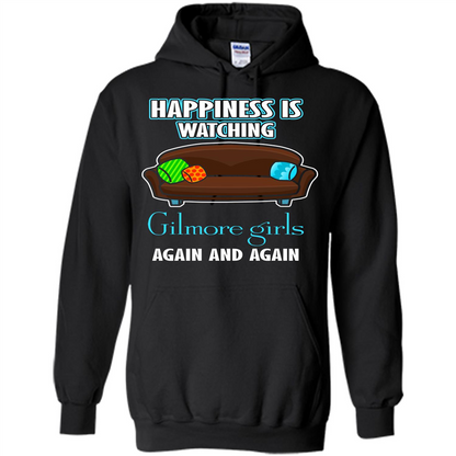 Movie T-shirt Happiness Is Watching Again And Again Black