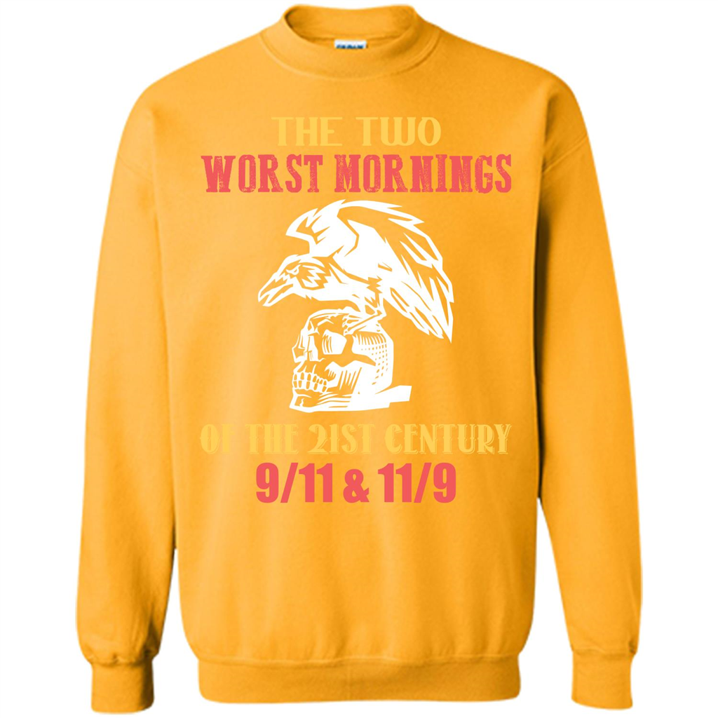 The Two Worst Mornings Of The 21st Century 9-11 and 11-9 T-shirt Gold