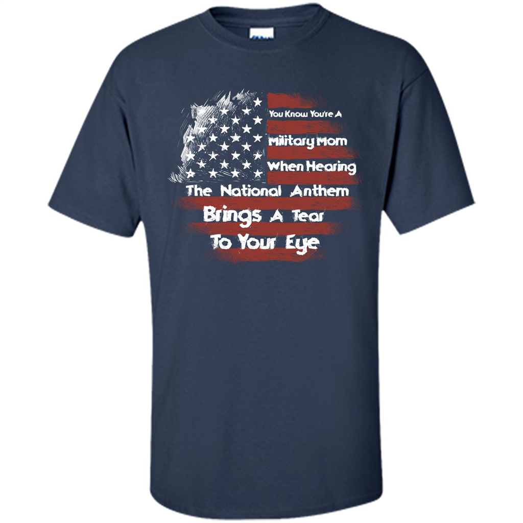 Military Mom. You Know You're A Military Mom When T-shirt Navy