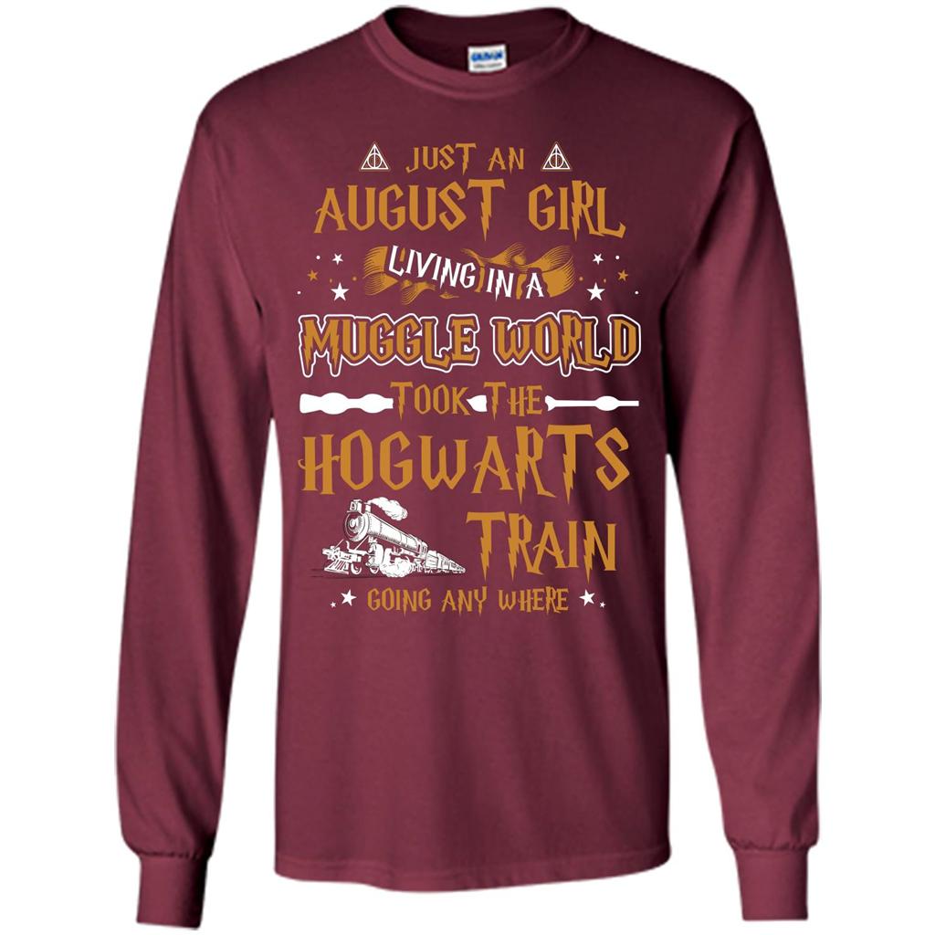 Harry Potter T-shirt Just An August Girl Living In A Muggle World