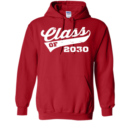 Kindergarten T-shirt Class Of 2030 Kindergarten Style T-shirt Red