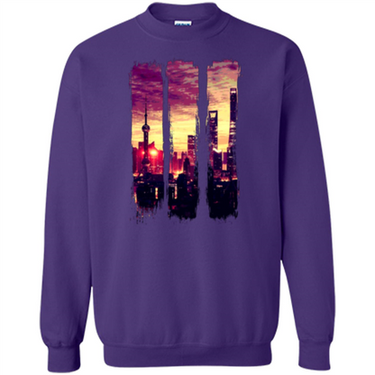 Sunset City T-shirt Orange